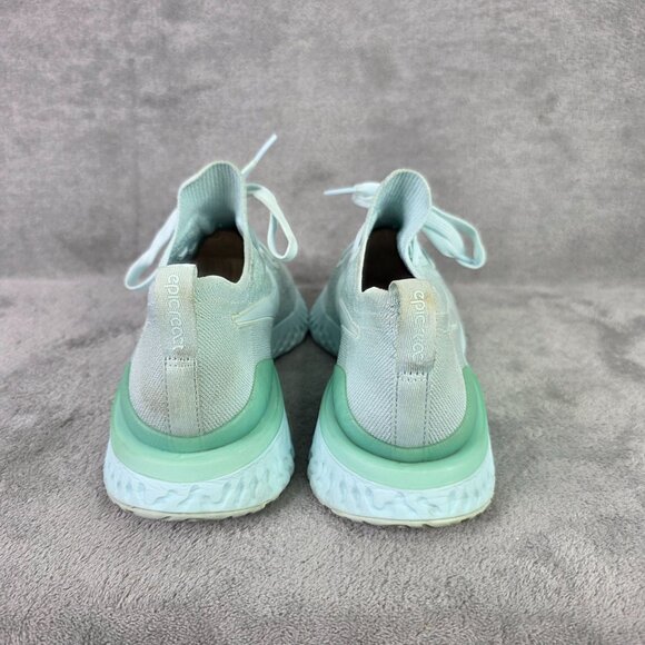 Womens Nike Mint Green Epic React Flyknit Running Shoes Athletic Sneakers 10 - Picture 4 of 8